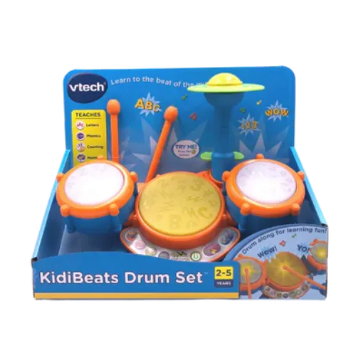 圖片 【購物滿 $200 可用 $54.9 加購】Vtech 繽紛音樂組合 KidiBeats Drum Set ( 適合 2 - 5 歲 )