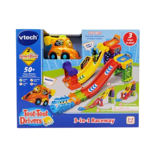 圖片 【購物滿 $200 可用 $49.9 加購】Vtech Toot-Toot Drivers 3-in-1 Raceway 3 合 1 賽車道 ( 適合 1 - 5 歲 )