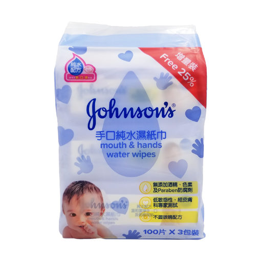 圖片 Johnson’s baby 強生嬰兒 手口純水濕紙巾 100 片 x 3包