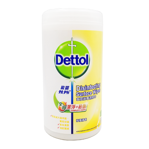 圖片 Dettol 滴露 家居消毒濕紙巾 檸檬清香 80 片