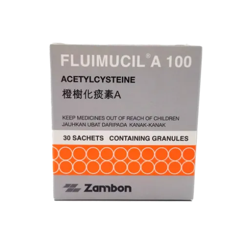 圖片 Fluimucil 橙樹化痰素 A 100 無糖 30 包