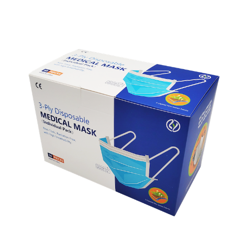 圖片 3 - Ply Disposable MEDICAL MASK ADULTS 成人口罩 50 片 獨立包裝