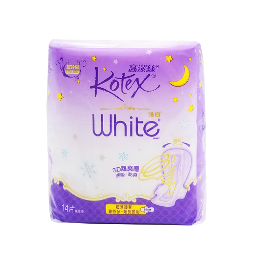 圖片 Kotex 高潔絲 唯白 White 超薄護翼量特多超長夜用 35 cm 14 片