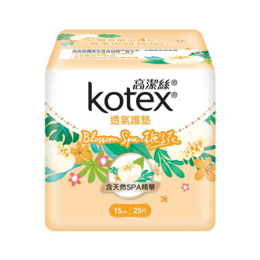 圖片 Kotex 高潔絲 Blossom Spa 透氣護墊 梔子花 15cm 25片