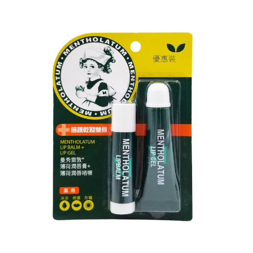 圖片 Mentholatum 曼秀雷敦® 薄荷潤唇膏 3.5 g + 薄荷潤唇啫喱 8 g