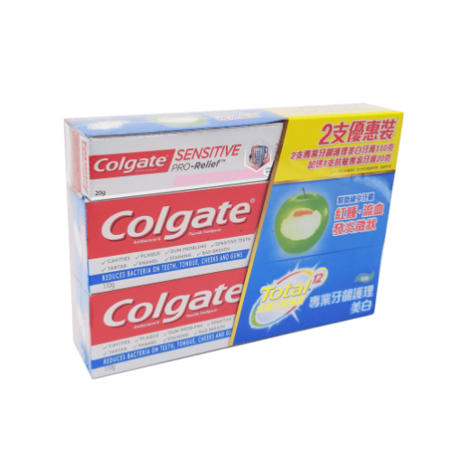 圖片 Colgate 高露潔 TOTAL 專業牙齦護理美白牙膏孖裝 附送抗敏專家牙膏 110 g x 2