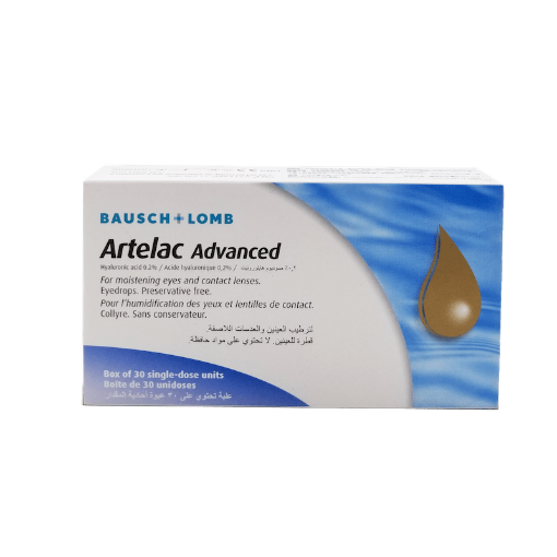 圖片 Bausch & Lomb Artelac Advanced 0.2 % Eye Drop 眼舒潤 強效保濕潤眼液 0.5 ml x 30 支