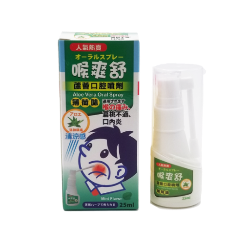 圖片 喉爽舒蘆薈口腔噴劑 25 ml