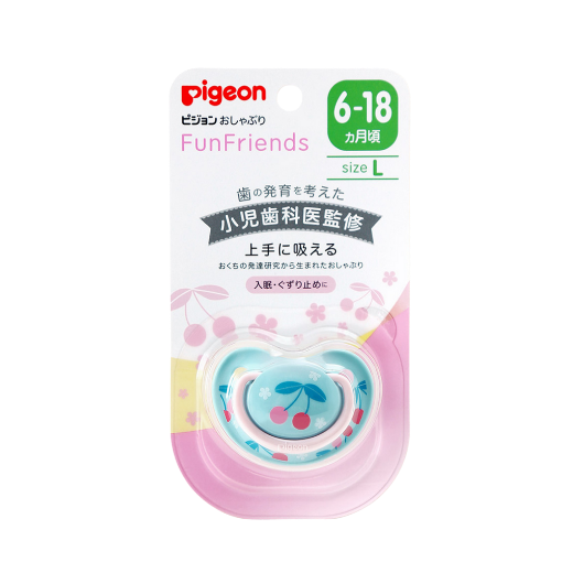 圖片 Pigeon 貝親 童趣安撫奶嘴 L 碼 櫻桃 / 白熊 ( 6-18個月適用 ) 1 個裝