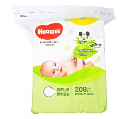 圖片 Huggies® 好奇 天然加厚嬰兒濕紙巾補充裝 208 片